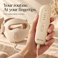 Close-up of the Hello Face controller held in a hand, showing four selectable modes.