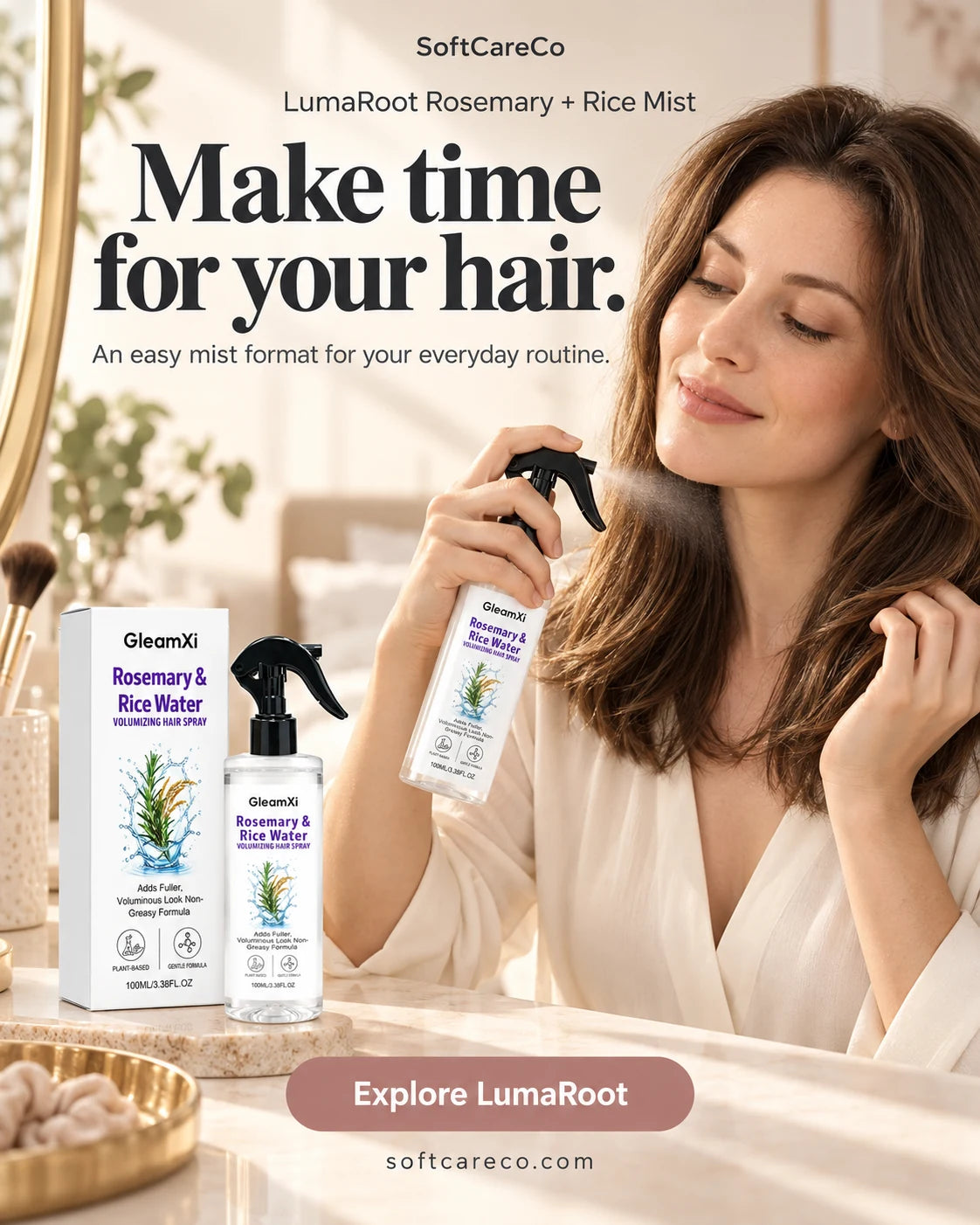 LumaRoot Rosemary + Rice Mist