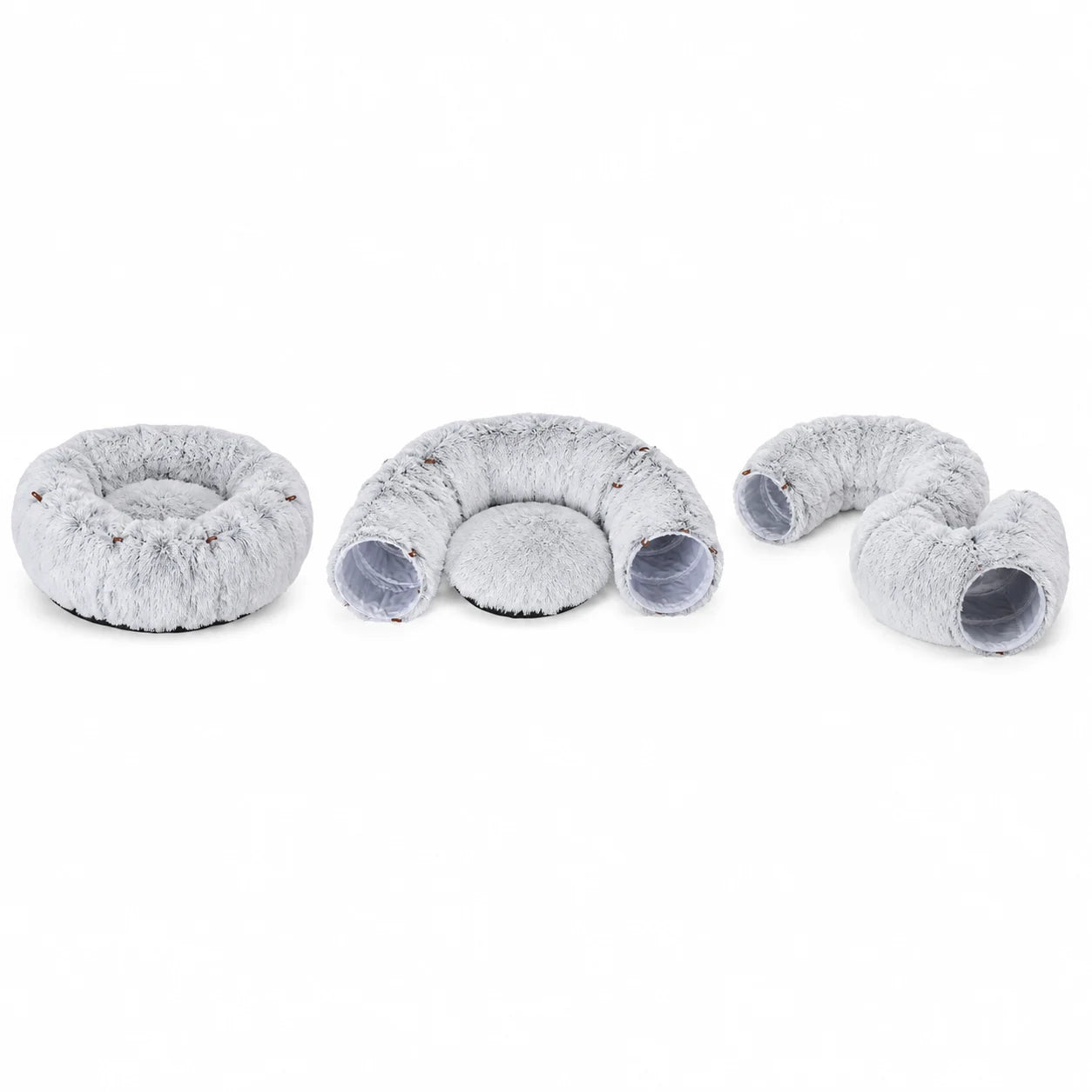 The SoftCareCo tunnel bed arranged in three different configurations